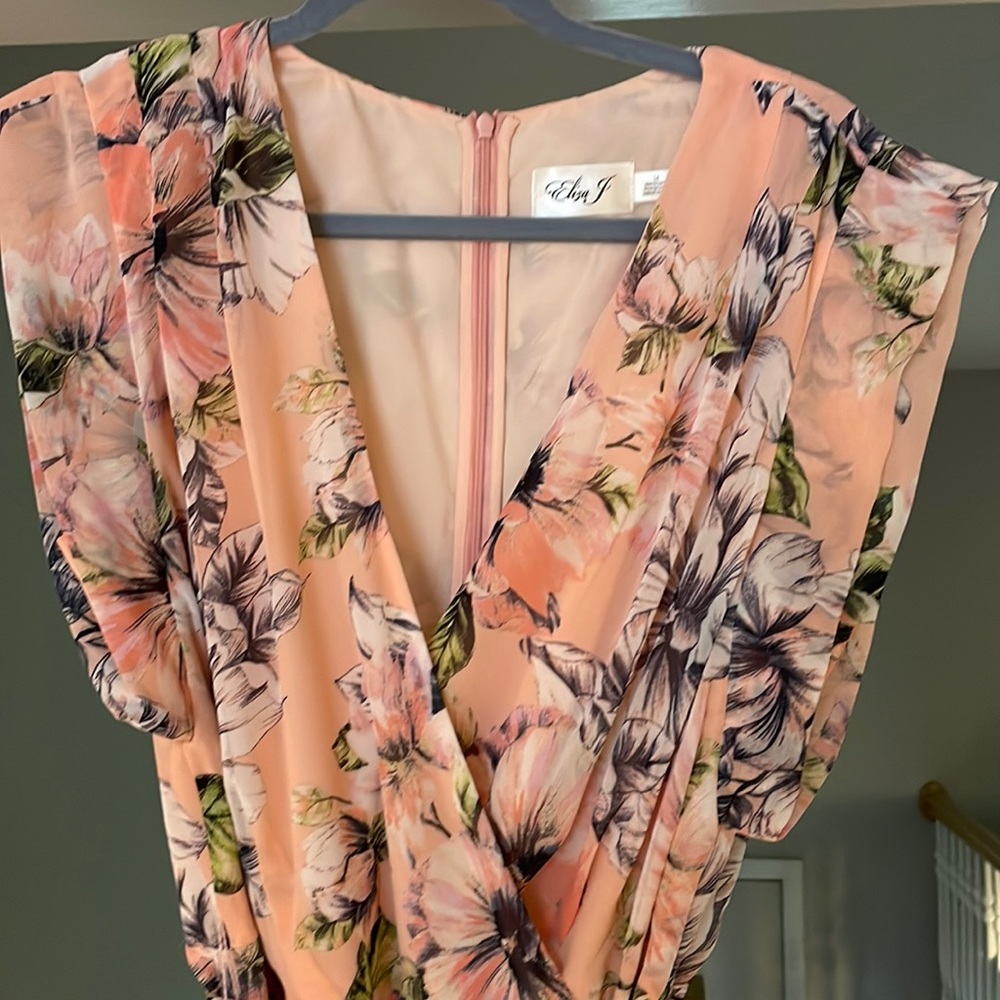 Dress. Worn one time. High/low, very comfortable. Dress is more peach than pink.